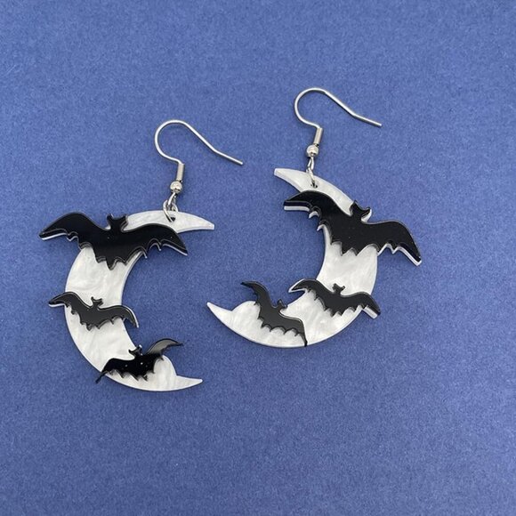 Women\'s White Style Q Festive Thanksgiving No Gemstone Halloween Dangle Earrings
